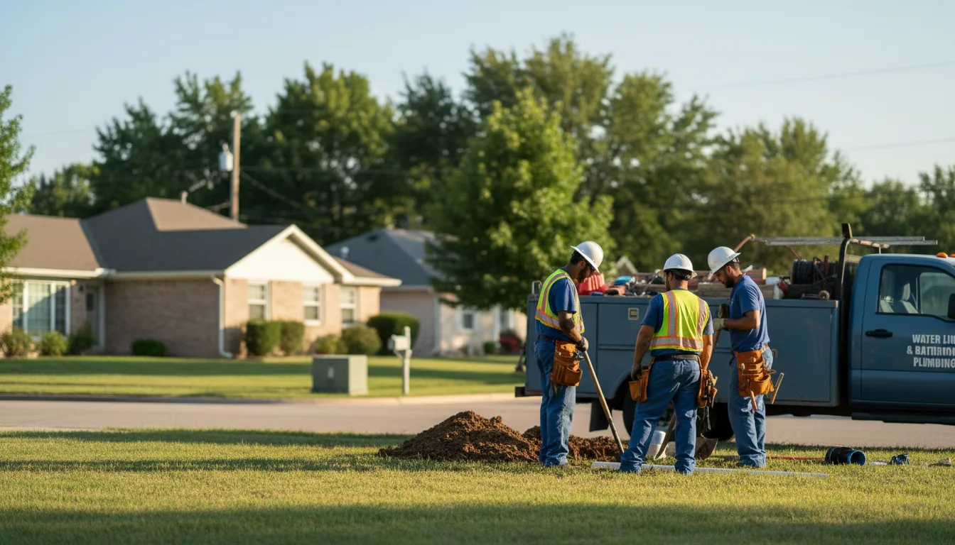 Residential water line and bathroom plumbing service in Greenville, KY